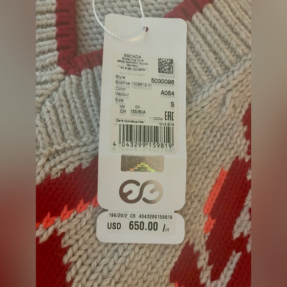 Escada sweater. Tags still on. Vneck - Picture 2 of 6